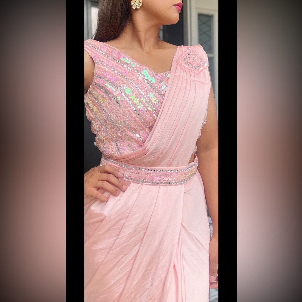 Pre draped saree